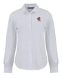 Louisville Cardinals College Vault Cutter & Buck Advantage Tri-Blend Eco Soft Pique Long Sleeve Knitted Womens Button Up White Mannequin