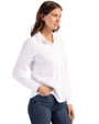 Old Dominion Monarchs College Vault - Cutter & Buck Advantage Tri-Blend Eco Soft Pique Long Sleeve Knitted Womens Button Up White Side