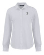 South Florida Bulls Swinging Rocky Cutter & Buck Advantage Tri-Blend Eco Soft Pique Long Sleeve Knitted Womens Button Up White Mannequin
