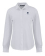 Penn State Nittany Lions Alumni Cutter & Buck Advantage Tri-Blend Eco Soft Pique Long Sleeve Knitted Womens Button Up White Mannequin