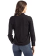 East Carolina Pirates Cutter & Buck Advantage Tri-Blend Eco Soft Pique Long Sleeve Knitted Womens Button Up Black Back