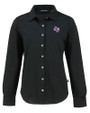 Stephen F Austin Lumberjacks Cutter & Buck Advantage Tri-Blend Eco Soft Pique Long Sleeve Knitted Womens Button Up BL_MANN_HG 