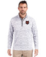 Arkansas State Red Wolves Cutter & Buck Traverse Stretch Eco Camo Print Quarter Zip Mens Pullover Charcoal Front