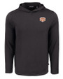 Texas Longhorns 100 Years at DKR Cutter & Buck Coastline Epic Comfort Recycled Mens Hooded Shirt Black Mannequin