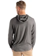 Arkansas State Red Wolves Cutter & Buck Coastline Epic Comfort Recycled Mens Hooded Shirt Elemental Grey Back