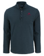 FSU Bobby Bowden Cutter & Buck Hunts Point Eco Textured Fleece Recycled Mens Snap Pullover Black Mannequin