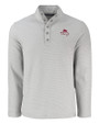 FSU Bobby Bowden Cutter & Buck Hunts Point Eco Textured Fleece Recycled Mens Snap Pullover Polished Medium Gray Mannequin
