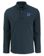 Memphis Tigers Cutter & Buck Hunts Point Eco Textured Fleece Recycled Mens Snap Pullover BL_MANN_HG 