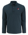 Winston-Salem State Rams Cutter & Buck Hunts Point Recycled Fleece Mens Hybrid Snap Placket Pullover Black Mannequin