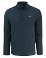 Delaware Fightin' Blue Hens College Vault Cutter & Buck Hunts Point Eco Textured Fleece Recycled Mens Snap Pullover BL_MANN_HG 