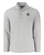 Florida State Seminoles Cutter & Buck Hunts Point Eco Textured Fleece Recycled Mens Snap Pullover Polished Medium Gray Mannequin