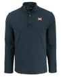 BIG 12 Conference Cutter & Buck Hunts Point Eco Textured Fleece Recycled Mens Snap Pullover BL_MANN_HG 