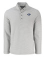 Brigham Young Cougars Cutter & Buck Hunts Point Eco Textured Fleece Recycled Mens Snap Pullover Polished Medium Gray Mannequin