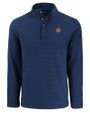 Syracuse Orange College Vault Cutter & Buck Hunts Point Eco Textured Fleece Recycled Mens Snap Pullover NVBU_MANN_HG 