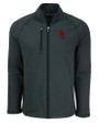 USC Trojans Cutter & Buck Peshastin Fleece Recycled Mens Full Zip Jacket Black Heather Mannequin