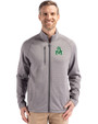 Marshall Thundering Herd College Vault Cutter & Buck Peshastin Fleece Recycled Mens Full Zip Jacket Elemental Grey Heather Front