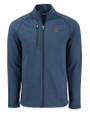 Texas Longhorns Alumni Cutter & Buck Peshastin Fleece Recycled Mens Full Zip Jacket Navy Blue Heather Mannequin