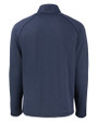 Texas Longhorns Alumni Cutter & Buck Peshastin Fleece Recycled Mens Full Zip Jacket Navy Blue Heather Mannequin Back