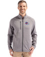 Fresno State Bulldogs Cutter & Buck Peshastin Fleece Recycled Mens Full Zip Jacket Elemental Grey Heather Front