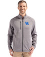 Kentucky Wildcats Cutter & Buck Peshastin Fleece Recycled Mens Full Zip Jacket Elemental Grey Heather Front