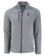 Florida Gators Swinging Gator Cutter & Buck Peshastin Fleece Recycled Mens Full Zip Jacket Elemental Grey Heather Mannequin
