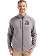 New Hampshire Fisher Cats Cutter & Buck Peshastin Fleece Recycled Mens Full Zip Jacket Elemental Grey Heather Front