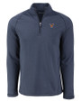 Texas Rio Grande Valley Vaqueros Cutter & Buck Peshastin Fleece Recycled Mens Half Zip Pullover Navy Blue Heather Mannequin