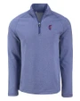 Florida Gators Swinging Gator Cutter & Buck Peshastin Fleece Recycled Mens Half Zip Pullover Tour Blue Heather Mannequin
