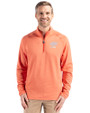 Oklahoma State Cowboys Alumni Cutter & Buck Peshastin Fleece Recycled Mens Half Zip Pullover College Orange Heather Front
