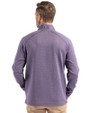 TCU Horned Frogs Cutter & Buck Peshastin Fleece Recycled Mens Half Zip Pullover College Purple Heather Back