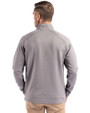 North Carolina Tar Heels College Vault Cutter & Buck Peshastin Fleece Recycled Mens Half Zip Pullover Elemental Grey Heather Back