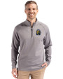 FIU Panthers College Vault Cutter & Buck Peshastin Fleece Recycled Mens Half Zip Pullover Elemental Grey Heather Front