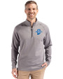 Indiana State Sycamores Cutter & Buck Peshastin Fleece Recycled Mens Half Zip Pullover Elemental Grey Heather Front