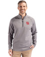 Houston Cougars Cutter & Buck Peshastin Fleece Recycled Mens Half Zip Pullover Elemental Grey Heather Front
