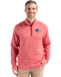 Fresno State Bulldogs Cutter & Buck Peshastin Fleece Recycled Mens Half Zip Pullover Red Heather Front
