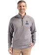Northern Arizona Lumberjacks College Vault Cutter & Buck Peshastin Fleece Recycled Mens Half Zip Pullover Elemental Grey Heather Front