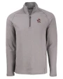 Louisville Cardinals College Vault Cutter & Buck Peshastin Fleece Recycled Mens Half Zip Pullover Elemental Grey Heather Mannequin