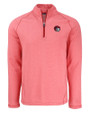 Winston-Salem State Rams Cutter & Buck Peshastin Fleece Recycled Mens Half Zip Pullover Red Heather Mannequin