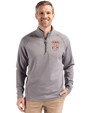 Texas Longhorns SEC Cutter & Buck Peshastin Fleece Recycled Mens Half Zip Pullover Elemental Grey Heather Front
