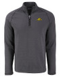 Bowie State Bulldogs Cutter & Buck Peshastin Fleece Recycled Mens Half Zip Pullover Black Heather Mannequin