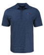 Fairleigh Dickinson Knights Cutter & Buck Pike Eco Shadow Check Print Recycled Mens Polo NVBU_MANN_HG 
