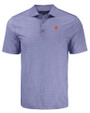 Clemson Tigers Alumni Cutter & Buck Pike Eco Shadow Check Print Recycled Mens Polo HYC_MANN_HG 