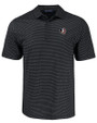 Florida State Seminoles Cutter & Buck Pike Eco Shadow Check Print Recycled Mens Polo Black Mannequin