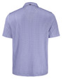 NYU Violets Cutter & Buck Pike Eco Shadow Check Print Recycled Mens Polo Hyacinth Mannequin Back