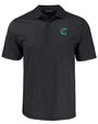 Charlotte Knights Cutter & Buck Pike Eco Shadow Check Print Recycled Mens Polo BL_MANN_HG 1