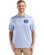 Air Force Falcons College Vault Cutter & Buck Pike Eco Diamond Dot Print Recycled Mens Polo Tour Blue Front