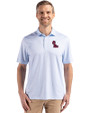 Ole Miss Rebels Cutter & Buck Pike Eco Diamond Dot Print Recycled Mens Polo Atlas Light Blue Front