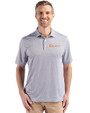 Tennessee Volunteers Alumni Cutter & Buck Pike Eco Diamond Dot Print Recycled Mens Polo Black Front
