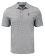 Oklahoma State Cowboys Wrestling Pete Cutter & Buck Pike Eco Diamond Dot Print Recycled Mens Polo Black Mannequin