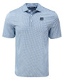 New Hampshire Wildcats College Vault Cutter & Buck Pike Eco Diamond Dot Print Recycled Mens Polo Navy Blue Mannequin